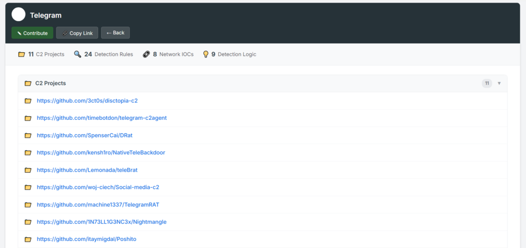 Evidencia tecnica demonstrando Telegram como C2