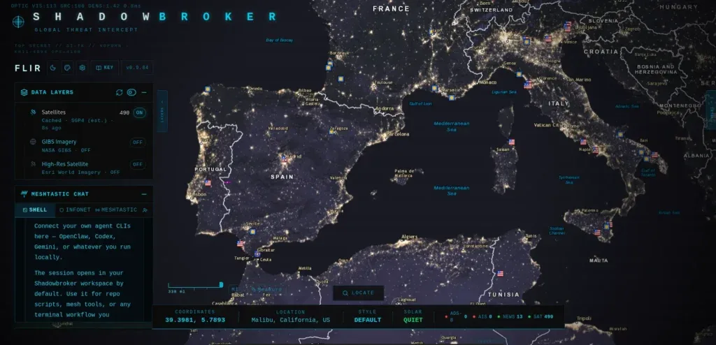 VIIRS Nightlight da NASA — sensores noturnos