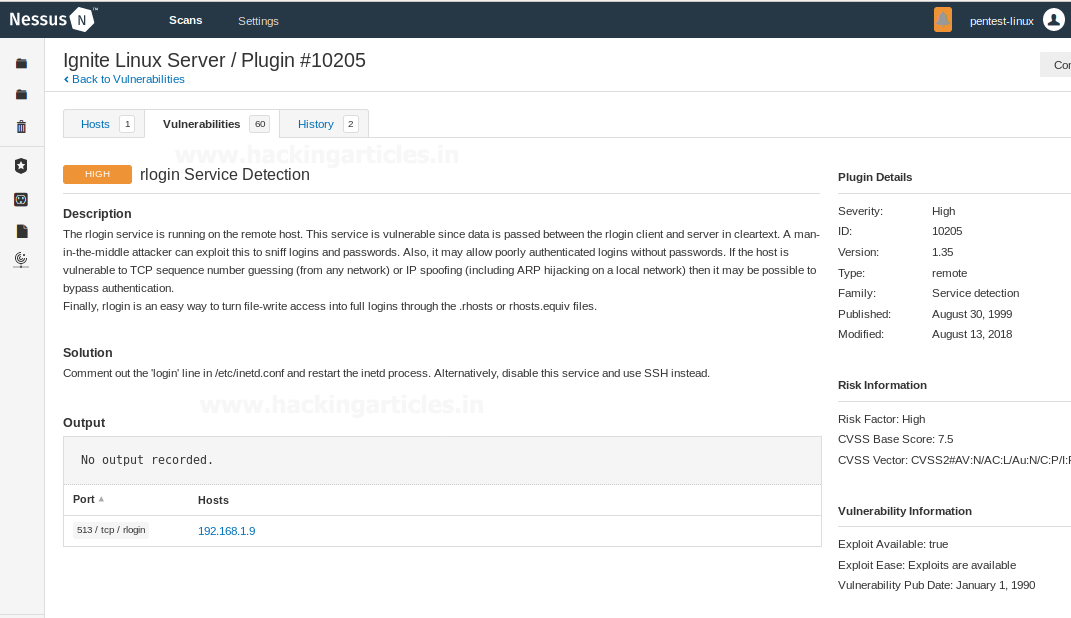 Detalhes de vulnerabilidade High com severidade, RPC, versão e detalhes técnicos