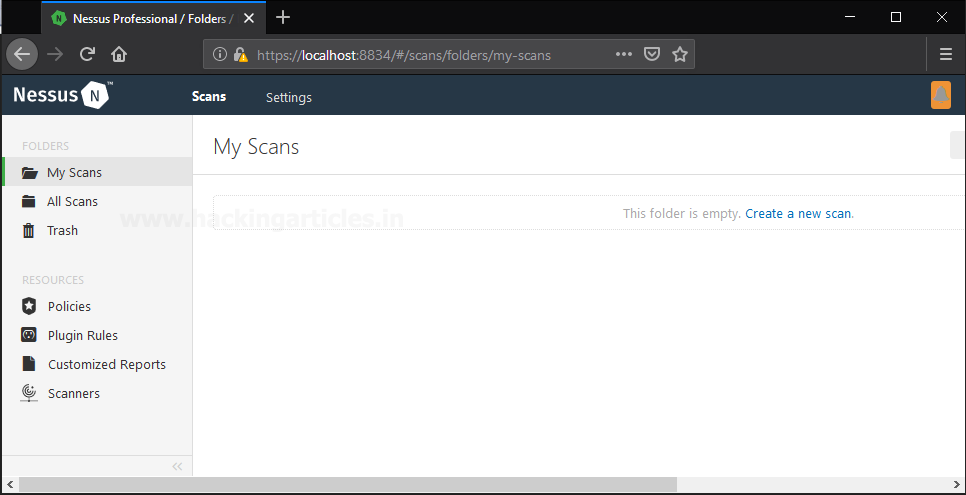 Interface de scans no Windows após ativação completa