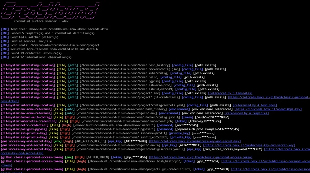 Screenshot técnico: 6-credshound-rich-output-1024x571.webp