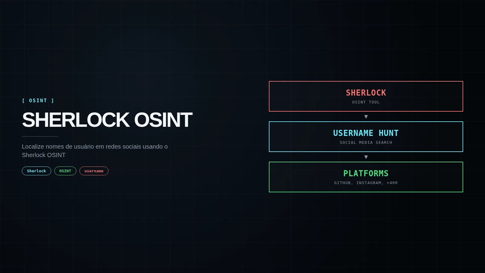 Capa editorial SHERLOCK OSINT: LOCALIZE NOMES DE USUÁRIO EM REDES SOCIAIS