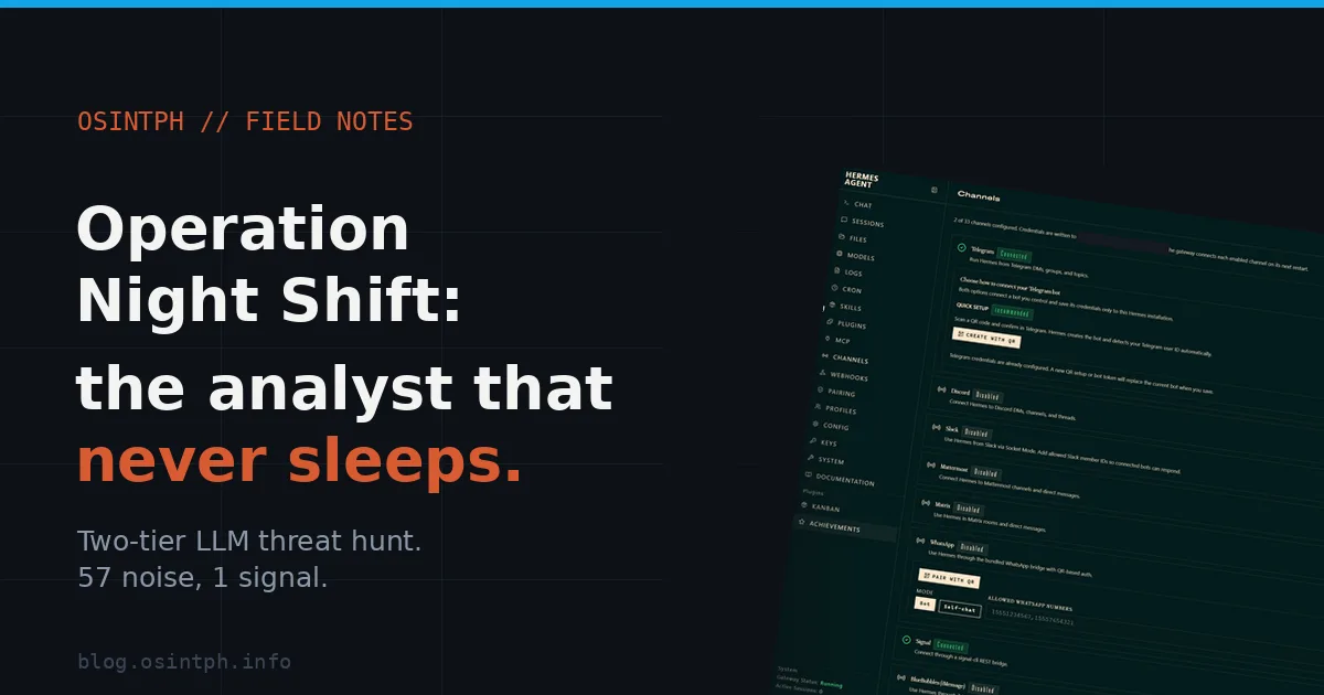 Capa do artigo Operation Night Shift mostrando título e autor