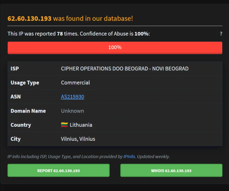 Objetos maintainer RIPE mm500-mnt e wcd revelando operadores iranianos Majid M. e Mohammad K. por trás da marca LordVPS