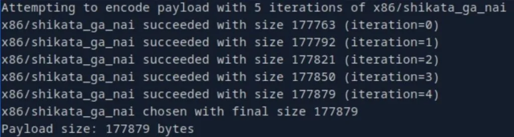 Geração de payload com encoders x64 avançados via msfvenom